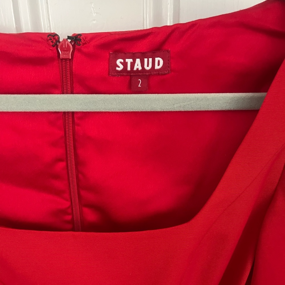 STAUD Seth Squareneck Mini Dress – Size 2 – Rare & Hard to Find! - Picture 2 of 5